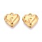 304 Stainless Steel Charms, Heart Charm, Ion Plating(IP), Real 16K Gold Plated, 11.5x11.5x2mm, Hole: 1.1mm