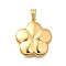 304 Stainless Steel Pendants, Flower Charm, Golden, 33x30x7.5mm, Hole: 9.5x5mm