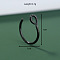 304 Stainless Steel Hoop Nose Rings, Black, 10x10mm