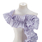 Polyester Ruffled Ribbon, Pleated Wavy Ribbon, for Garment Accessories, Lilac, 6-1/4~6-3/4 inch(160~170mm)
