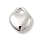 CCB Plastic Pendants, Heart, Platinum, 21x18.5x6.5mm, Hole: 3.5x5mm