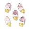 Handmade Porcelain Beads, Famille Rose Porcelain, Ice Cream, Old Rose, 15.5x8x6mm, Hole: 1.8mm