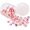 Resin Cabochons, Mixed Shapes, Pink, 10~35x6~25x2~18mm, about 90~100pcs/box