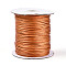 Korean Waxed Polyester Cord, Chocolate, 2~3mm, about 87.49 Yards(80m)/Roll