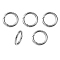 Zinc Alloy Spring Gate Rings, O Rings, Platinum, 30x4.2mm, Inner Diameter: 21mm