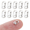 10Pcs Stainless Steel Push Gate Snap Keychain Clasp Findings, Stainless Steel Color, 7.5x4x2.5mm, Hole: 3.5mm