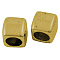 Tibetan Style Alloy European Beads, Large Hole Beads, Cube, Cadmium Free  & Lead Free, Antique Golden, 6x6x6mm, Hole: 4mm