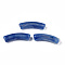 Opaque Acrylic Beads, Two Tone Color, with Glitter Powder, Curved Tube, Blue, 32x10x8mm, Hole: 1.8mm, about 345pcs/500g