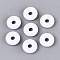 Acrylic Beads, Opaque, White, Donut, 14x5mm, Hole: 3.5mm, about 793pcs/500g