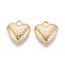CCB Plastic Pendants, Heart, Light Gold, 19~19.5x18x6mm, Hole: 2.5mm
