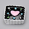 Resin Cabochons, Cake, Black, 18.5~19.5x18x6.5mm