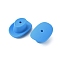 Food Grade Eco-Friendly Silicone Beads, Cowboy Hat, Dodger Blue, 20.5x29x14mm, Hole: 2mm