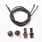 DIY Elastic Lock Shoelace, Coffee, 3mm, 1m/strand