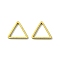 Brass Linking Rings, Cadmium Free & Nickel Free & Lead Free, Triangle, Raw(Unplated), 9x10x1mm, Inner Diameter: 7x8mm