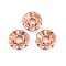 Brass Beads, Cadmium Free & Lead Free, with ABS Plastic Imitation Pearl, Flat Round, Rose Gold, 18x5.5mm, Hole: 6.5mm