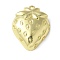Brass Pendants, Strawberry Charms, Rack Plating, Long-Lasting Plated, Real 18K Gold Plated, 24x20x7mm, Hole: 1.6mm