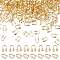 300Pcs Brass Wire Guardian, U-shaped, Real 14K Gold Plated, 4.5x3x1.5mm, Hole: 0.5mm