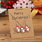Christmas Alloy Enamel Dangle Earrings & Pendant Necklaces Sets for Women, Platinum, Snowman, Necklaces: 17.32 inch(44cm)