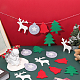 GORGECRAFT Christmas Banner Flag Xmas Tree Garland 16Pcs Pendants 3M Rope Ball & Deer & Tree & Bell Cloth Banners Bunting for Christmas Tree Holiday Indoor Outdoor Home Office Hanging Decor DIY-WH0401-91-4