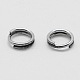925 anillos de salto divididos de plata de ley. STER-G020-05P-0.6x5mm-1