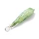 Electroplated Raw Rough Natural Quartz Crystal Copper Wire Wrapped Pendants PALLOY-JF02409-02-4