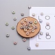 Perlas europeas de rhinestone plateadas de color plateado CPDL-X0001-02-4