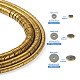 Cheriswelry 3 fili 3 stili elettroplacca fili di perline sintetiche non magnetiche di ematite G-CW0001-09-3