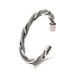 304 bracelet manchette ouverte en corde torsadée en acier inoxydable pour femme BJEW-P283-16M-5