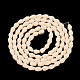 Chapelets de perles en verre opaque de couleur unie GLAA-S178-05A-2