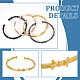 Anattasoul Set di braccialetti con polsini aperti thornlet in lega da 4 pz e 4 colori BJEW-AN0001-78-3