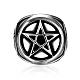 Fashion 316L Surgical Stainless Steel Star Rings for Men RJEW-BB03912-11-1