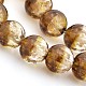 Perle tonde lavorate a mano in sabbia color oro bicolore X-LAMP-O007-01G-1