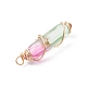 Ensemble de pendentifs en perles à double extrémité en verre bicolore PALLOY-JF02538-03-4