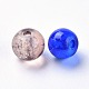 Perles de verre craquelé peintes DGLA-X0006-6mm-04-3