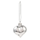 Decorazioni con ciondoli a forma di cuore in plastica placcata per San Valentino KY-D020-02B-4