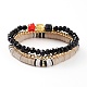 3Pcs 3 Styles Polymer Clay Heishi Beads Stretch Bracelets Sets BJEW-JB05914-3