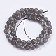 Naturali nera perle di pietra di luna fili G-J157-8mm-05-2