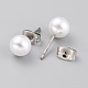 Aretes de perlas de imitación acrílica STAS-Z035-05E-01-3