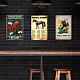 Globleland Cat Silencieusement vous juger en métal vintage plaque en métal affiche rétro mur en métal décoratif signes en étain 8 × 12 pouces pour la maison cuisine bar café club verger décoration AJEW-WH0189-052-5