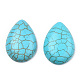 Craft Findings Dyed Synthetic Turquoise Gemstone Flat Back Teardrop Cabochons TURQ-S270-18x25mm-01-3