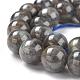 Natural Gemstone Labradorite Round Beads Strands G-E251-33-12mm-6