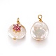 Natural Cultured Freshwater Pearl Pendants PEAR-I005-10A-2