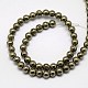 Natural Pyrite Beads Strands G-L031-5mm-01-3
