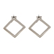 Серьги-гвоздики из нержавеющей стали 304 в форме полого ромба EJEW-C118-04C-1