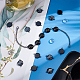 Unicraftale 30 ensemble de pendentifs cabochon noirs connecteurs de cabochon en acier inoxydable plateaux de pendentif de lunette vierges supports de cabochon avec cabochon en verre connecteur de bracelet de 14 mm pour la fabrication de bijoux DIY-UN0003-77B-B-4