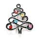 Broche de árbol de navidad con rhinestone de colores JEWB-A004-05AS-1