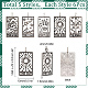 SUNNYCLUE 1 Box 30Pcs 5 Style Tarot Charm Evil Eyes Moon Star Charm Retangle Ouijas Hamsa Hand Mysterious Magic Charm for Jewellery Making Charms DIY Necklace Earrings Bracelets Crafts Women Adult FIND-SC0003-74-2