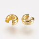 Brass Crimp Beads Covers X-EC266-1G-2