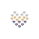 DICOSMETIC 18Pcs 3 Colors Heart Charms Hollow Heart with Wolf and Trinity Knot Charms Golden and Rainbow Color 3D Heart Infinity Charms Stainless Steel Pendants for Jewelry Making STAS-DC0013-52-8