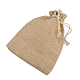 模造黄麻布の袋  淡い茶色  17.6x12.6cm X-ABAG-G003-01-2